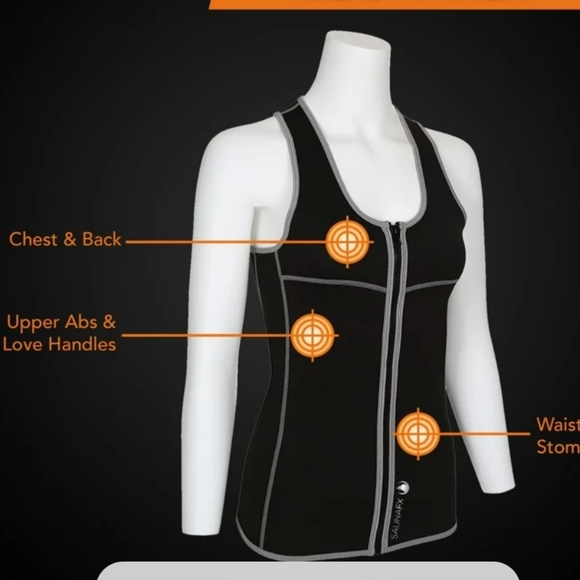SaunaFX Women's Slimming Neoprene Sauna Vest Sz: Large - Picture 2 of 7
